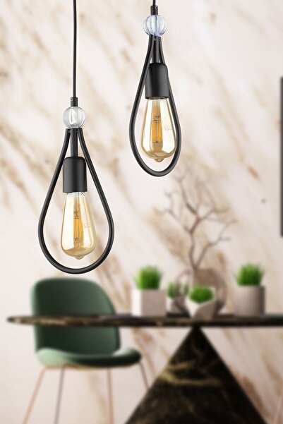 Begüsa Riyad 2.li Avize Siyah