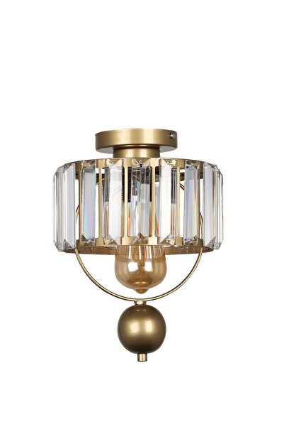 Begüsa Galon Tekli Lux Kristal Eskitme Tavan Montaj Avize