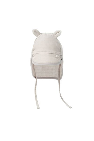 DEUX LAPINS 100% Cotton Muslin Neck Protected Baby Hat