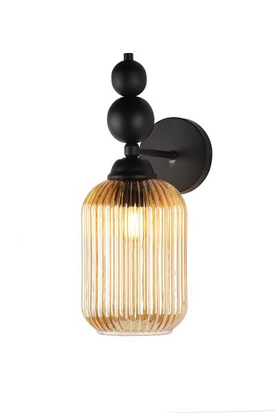 Begüsa Vamos Sconce Black Honey Glass
