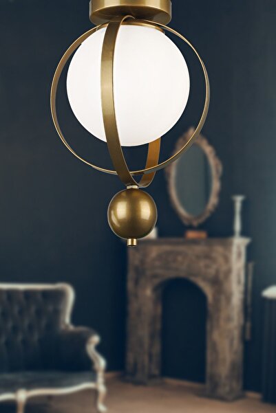 Begüsa Jüpiter Tavan Montaj Tekli Avize Eskitme Beyaz Cam