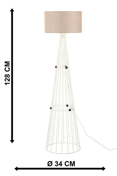 Begüsa Filipin Lambader Beyaz Hasır Şapka