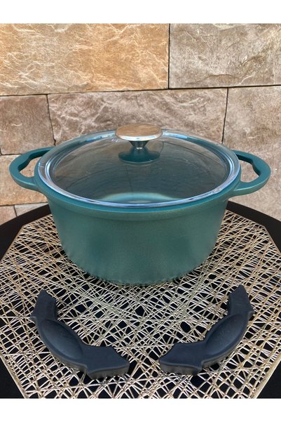 Peramari Elit Aluminum Cast Granite 20 cm Deep Pot Green