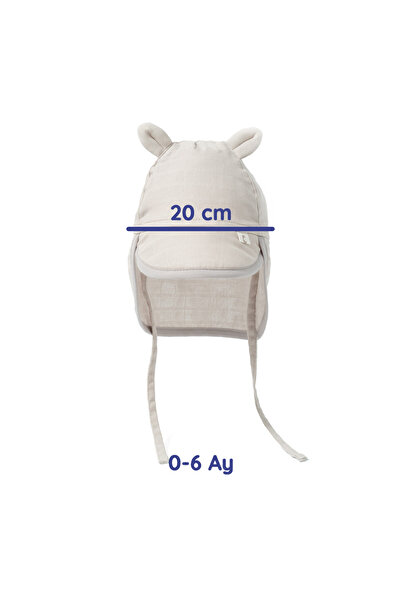 DEUX LAPINS 100% Cotton Muslin Neck Protected Baby Hat