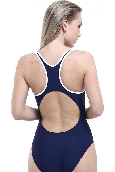 Argisa Women's Navy Blue Striped Swimsuit