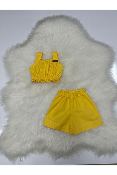 Moda Lina Set de pantaloni scurți și pantaloni scurți pentru fete de culoare uni
