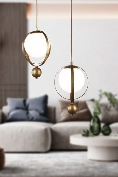 Begüsa Jüpiter 2.li Avize Eskitme Beyaz Cam