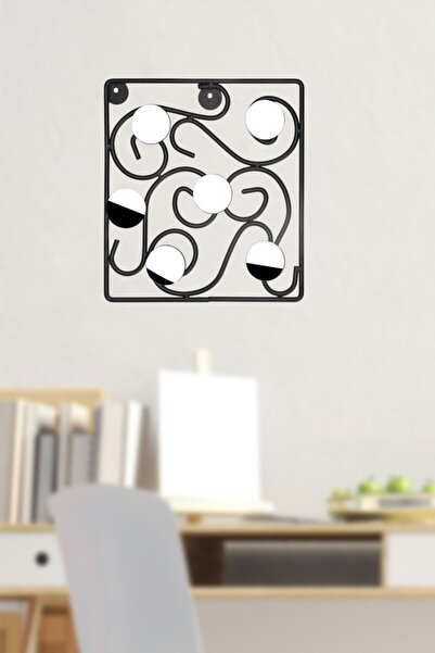 Begüsa Arman Aynalı Metal Tablo Siyah 22 Cm