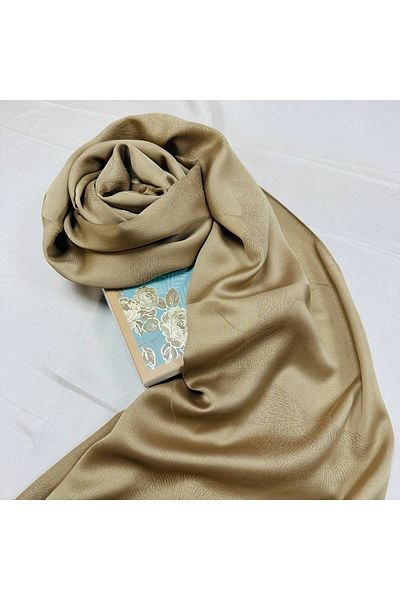 AWAM SILK Leaf Patterned Glitter Cakar Shawl & Evening Dress Shawl 190X70 cm