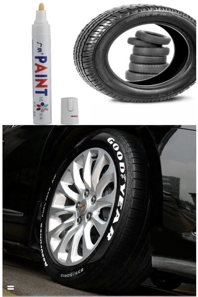 MasterCar Su Geçirmez Lastik Parlatıcı Beyaz Oto Lastik Yazı Kalemi Araç Lastik Yazma Boyama Kalemi