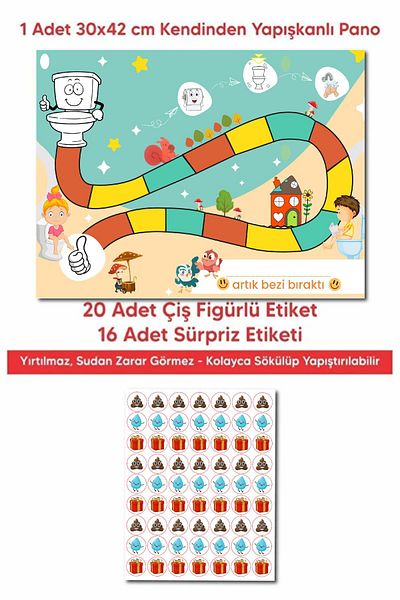 212shop Fun and Educational Toilet Training Sticker Board