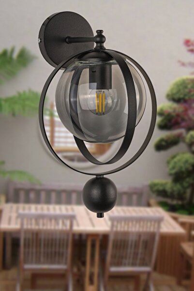 Begüsa Jüpiter Aplik 2 Adet Siyah Füme Cam