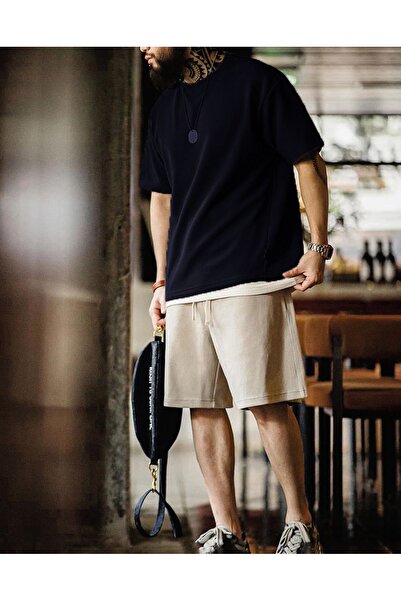 GENIUS STORE Ανδρικό μπλουζάκι με κοντό μανίκι βάφλα με λαιμόκοψη WAFFLE-CYCLETYAKA