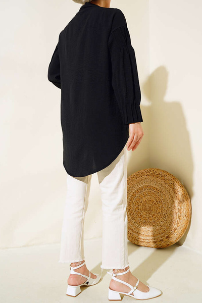 MODAQU Černá tunika - manžeta
