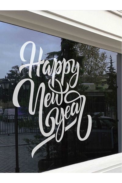 212shop Happy New Year Decorative Showcase Glass Lettering