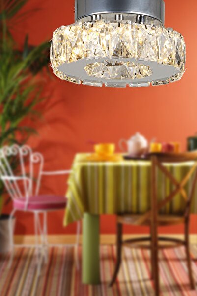 Begüsa Meriç Ledli Tekli Avize Krom