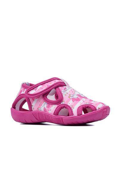 Allyup Unisex Παιδικά Σανδάλια - Aqua Fuchsia, Ευέλικτη Αντιολισθητική Σόλα, Velcro Summer Sea Nursery 141