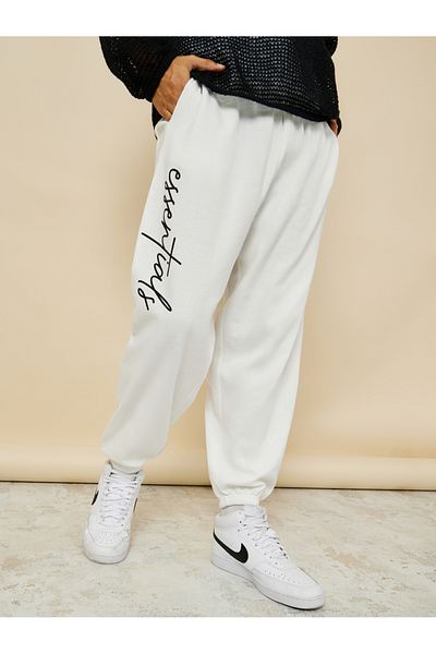 Styli Slogan Print Oversized Jogger with Slip Pocket