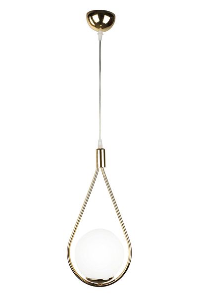 Begüsa Mexican Single Chandelier Gold Plated White Glass
