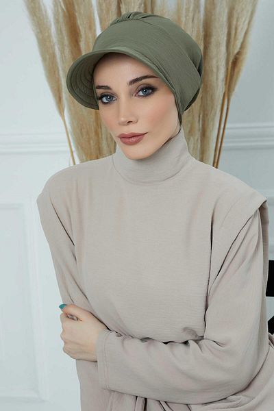 BESKAR Khaki Green Aerobin Hat - With Visor, B 73A
