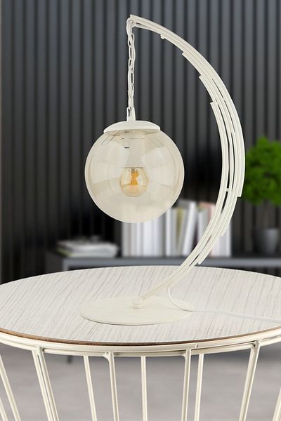 Begüsa White Honey Glass Ayko Table Lamp