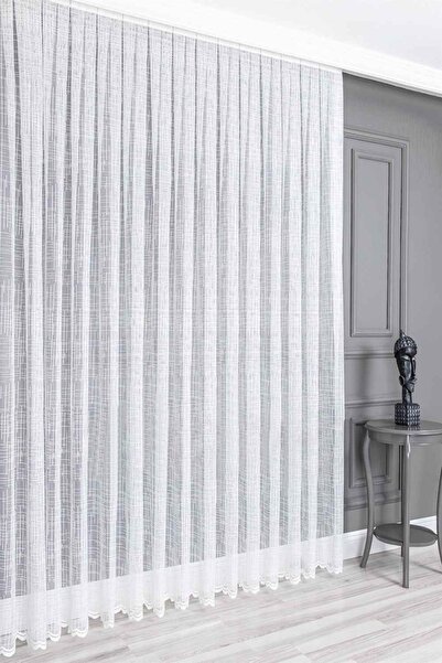Evdepo Home Crown Ready to Use Tight Pleat Tulle Curtain Single Wing