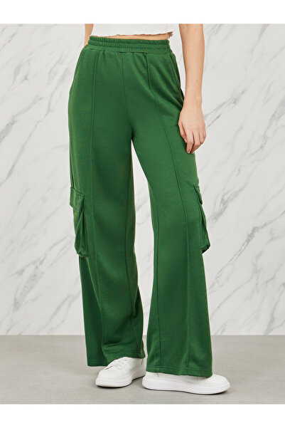 Styli High Rise Cargo Open Hem Joggers
