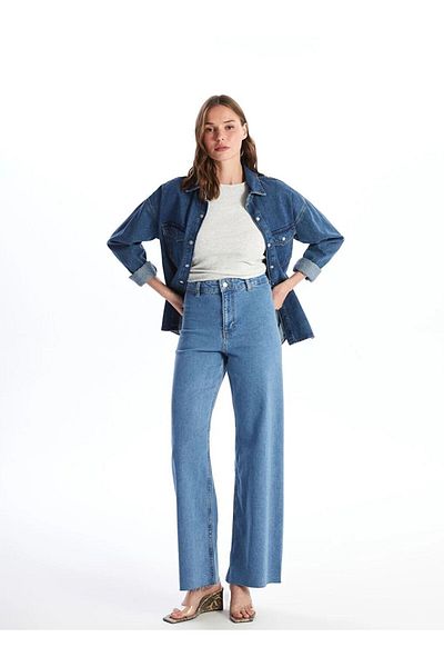 LC Waikiki Blugi LCW Wideleg - Pantaloni de damă cu picioare largi