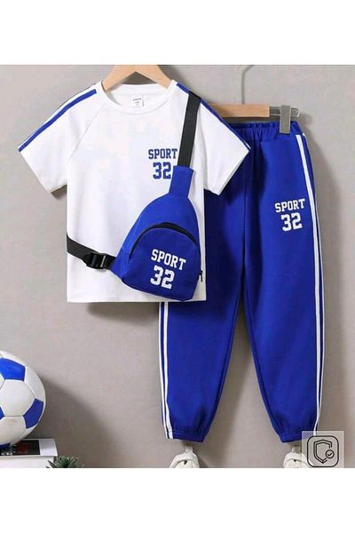 Machetta Kids Sport 32 - Nyomtatott Oversize nyári tréningruha szett, rövid ujjú