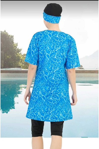 FORMANGELL Quick Dry - Unview Lycra Hijab μαγιό με κοντό μανίκι και μαξιλαράκι στήθους