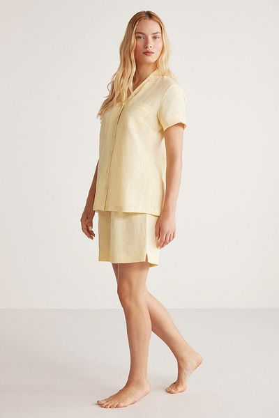 Penyemood Linen shirt shorts set