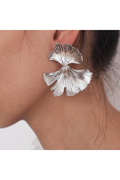 YENGEÇ حلق من الفولاذ - تصميم متدلي على شكل ورقة شجر