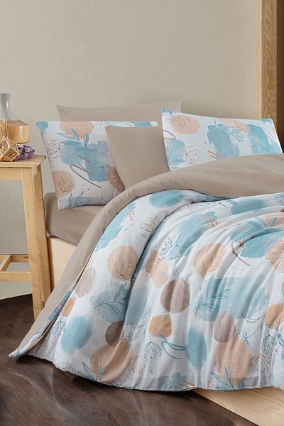 MyStory Home Set cuvertură de pilota cu elastic dublu Magnolia