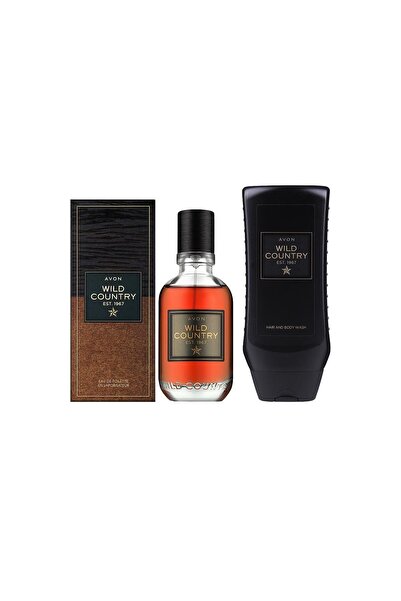 AVON Wild Country Erkek Parfümü ve Saç Vücut Şampuanı 2'li Set