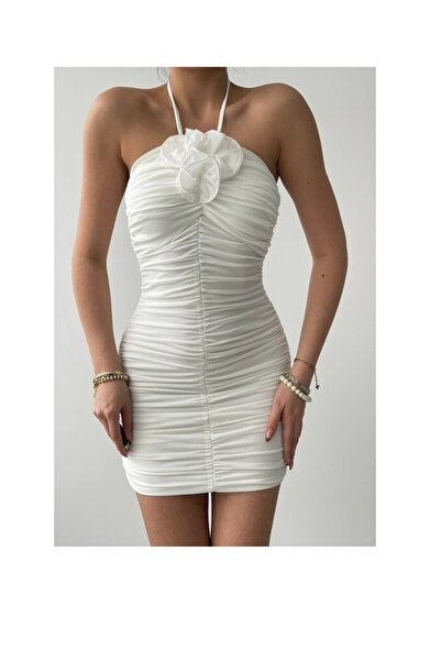 S&A Collectionn Μίνι φόρεμα με λουλουδάτο στάμπα - ντραπέ και κορδόνι, λαιμόκοψη