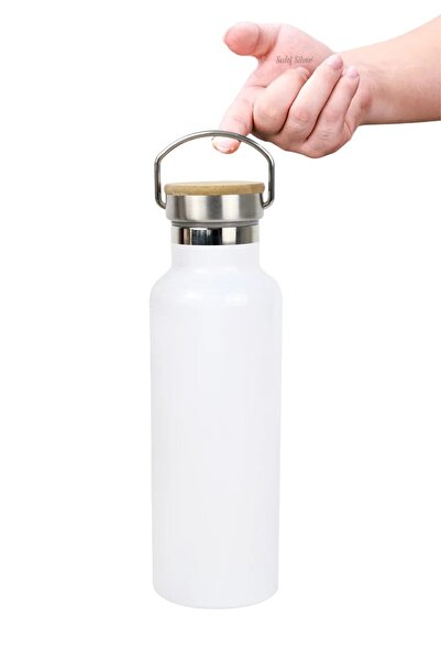 SEDEF SİLVER 500 mL Coffee Color Fresh Water Thermos - Steel and Glass Mug