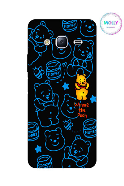 Molly Samsung Galaxy Grand Prime İçin Siyah Winnie Desenli Silikon Kılıf (Uyu...
