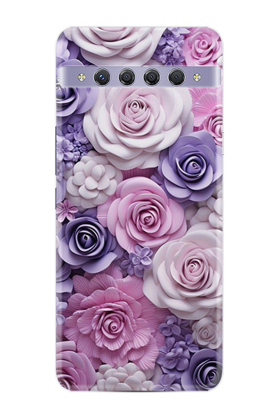 TCL 10 Plus Kılıf Desenli Baskılı Silikon Mixed Flowers STK:19