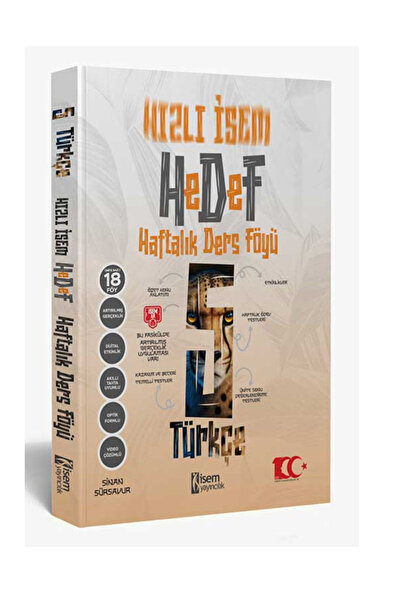 İsem Yayıncılık 2024 Hızlı İsem Hedef 5. Sınıf Türkçe Haftalık Ders Föyü İsem...