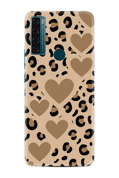 TCL 20 SE Kılıf Desenli Baskılı Silikon Love Leopar STK:8