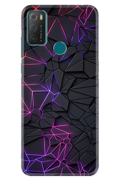 TCL 20E Kılıf Desenli Baskılı Silikon Renkli Kristaller STK:33