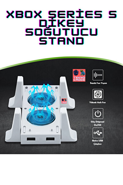 beboncool TYX-0658 Xbox SERİES S 3 KADEMELİ Soğutucu Fan Dikey STAND