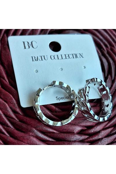 misstakıjewerly STEEL RING EARRING