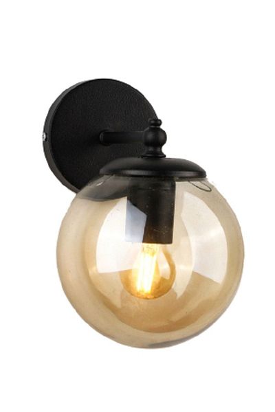 Begüsa Rain Sconce Black-honey Glop Glass