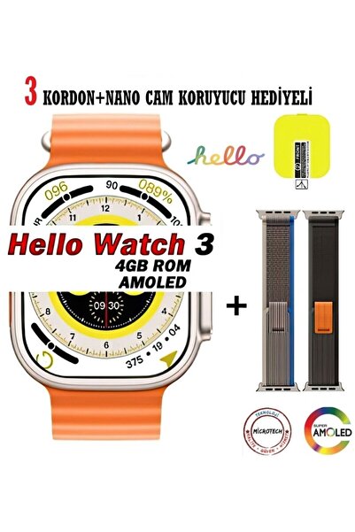 TMAX Hello Watch 3 (Amoled Ekran) 4gb hafıza+2D görsel işlemci
