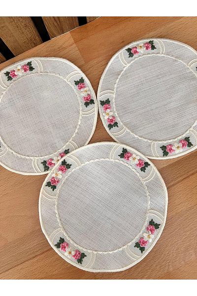 Nakışkonsept Set of 6 Floral Patterned Cocktail Pecete