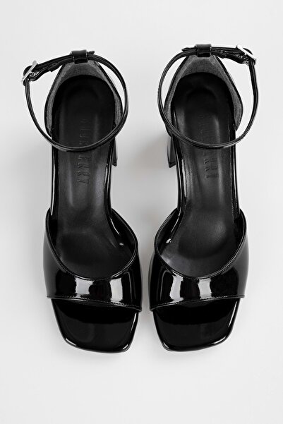 Shoeberry Sarge Black Patent Leather Women's Heeled Shoes