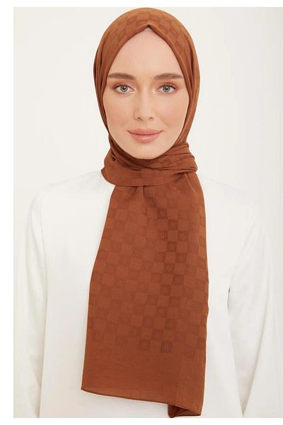 FRESCO SCARFS Armine Trend P. Monogram A Model - Βαμβακερό γυναικείο σάλι Hijab Hijab