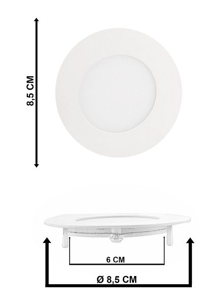 Begüsa Slim Led Panel 3w Round Flush Mounted 4000 K
