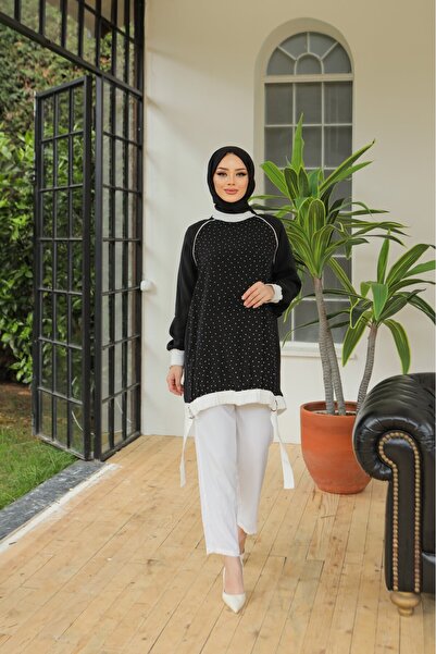 miaruj Önü Taşlı Kupra Tunik